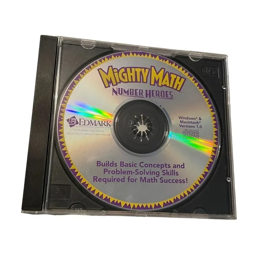 10/$25🦋 Set of Three Edmark Mighty Math Learning CD-ROMs